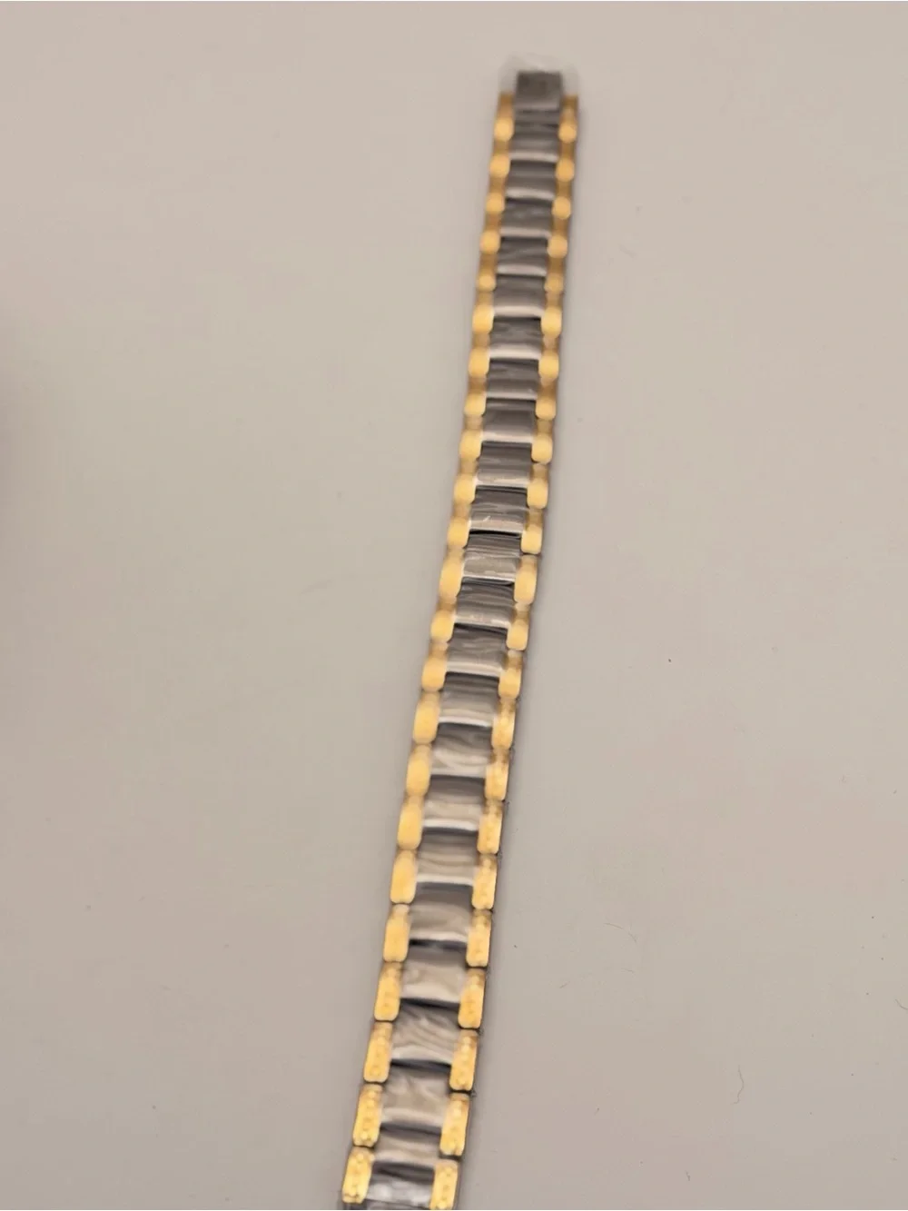 Magnetic Bracelet, Gold/Silver With Stones, New